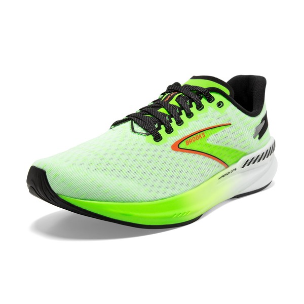 Brooks Men’s Hyperion GTS Supportive Running Shoe - Green Gecko/Red