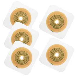 EXCEART 5pcs Adhesive Skin Barrier Wafer for Pouch System Ostomy Bags Ring Colostomy Barrier