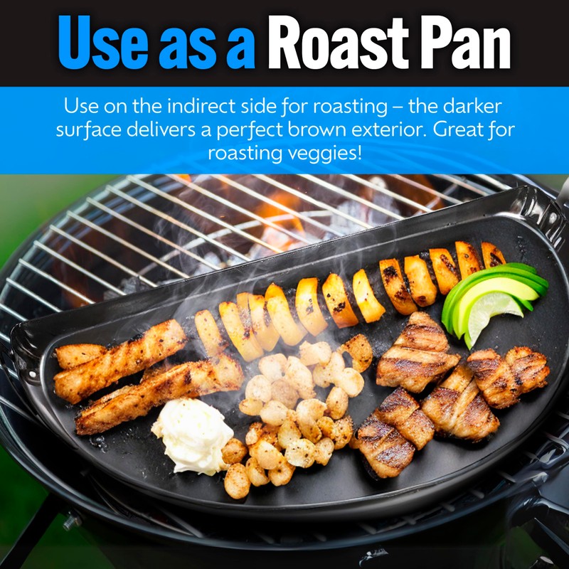 SnS Grills Drip 'N Roast Pan 22", All-in-One Drip Pan,