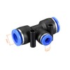 sourcing map Plastic Tee Push to Connect Tube Fittings 25/64"