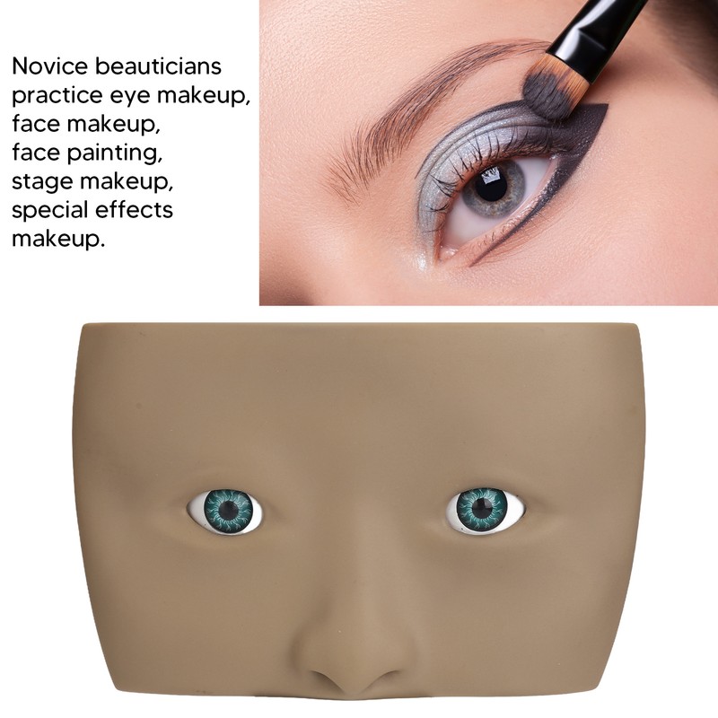 Makeup Practice Face Board 3D Realistic Eye Painting Practice Plastic