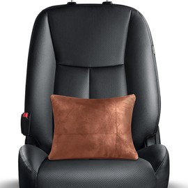 duoyif Lumbar Cushion Car Back Cushion, Car Seats, Lumbar Cushion Made of Faux Suede and Cotton, Car Seat Cushion, Lumbar Cushion for Car Seats, Office Seats, Play Seats, Wheelchairs (Brown Lumbar