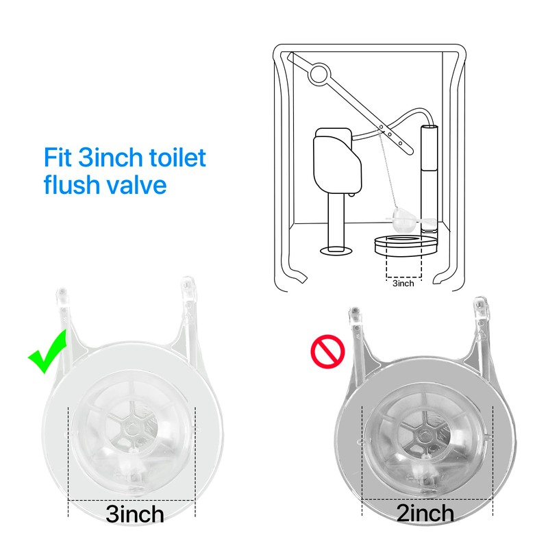 Toilet Flappers Replacement Compatible for GA715014-GEG1 (Transparent) 3 Inch with