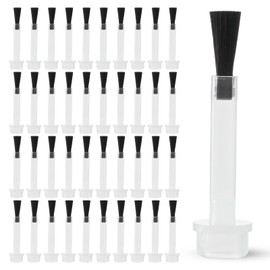 DANNEASY 40Pcs Replacement Nail Polish Brushes Set Disposable Dip Replacement Flat Nail Brush Dipping Powder Liquid Soft Bristles Brush Nail Polish Tools for Nails Salon