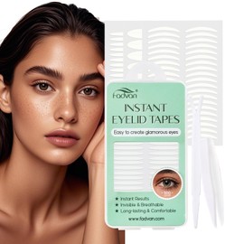 FADVAN 500PCS Double Sided Eyelid Tape, Waterproof Invisible Eyelid Lifter Strips Ultra-Thin Natural long-lasting Double Eyelid Tape Without Surgery for Hooded, Droopy, Puffy, Mono-eyelids