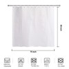 YISURE Short Shower Curtain 65 Inch Length, White Waffle Textured