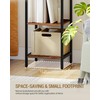 Hzuaneri Bookshelf Narrow Bookcase, Tall Storage Rack with Steel Frame,