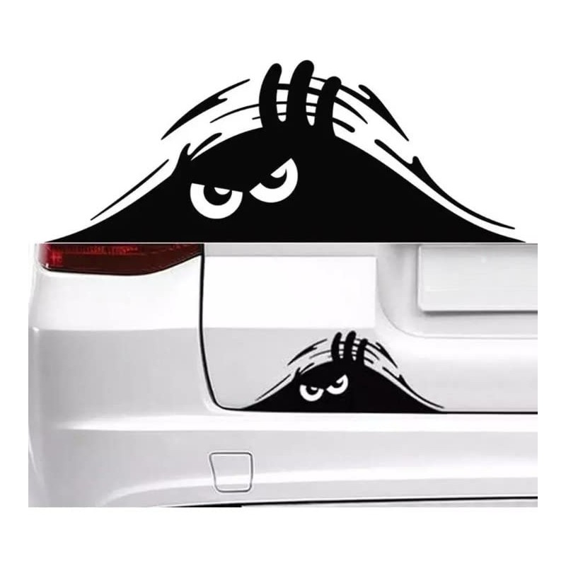Vmingo Calcomania Ojos Mounstruo Asomandose Cajuela Universal Sticker