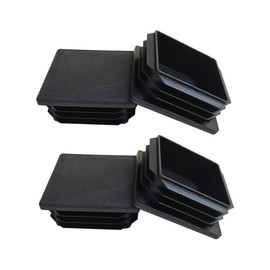 4 Pack 2'' Inch End Cap Square Tubing Black Plastic Plug,Tubing Post End Cap Suitable for Square TubeSquare Plastic Plug, Tubing Post End Cap