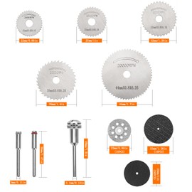 Oumuik 60-Piece Cutting Set Cutting Discs for Dremel Rotary Tool 36 Pieces Circular Fine Cutting Wood Saw Blade