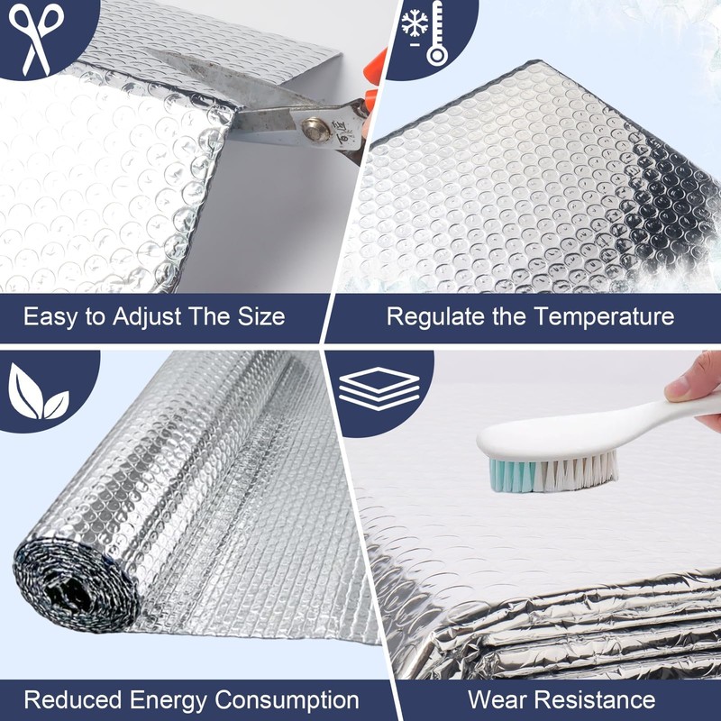 Double Reflective Bubble Foil Insulation Foam, 23.6 in x 25.3