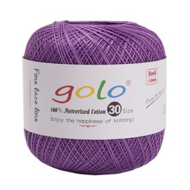 golo Crochet Thread size 30 for hand Knitting 100% cotton Crochet yarn(Violet)10-553