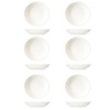 Mengbaobao 6 Pack White Soy Sauce Dish Ceramic Dip Bowl