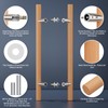 Ranbo 24" Solid Beech Wood Push Pull Door Handle, 16"