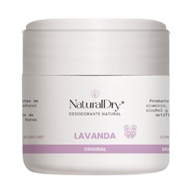 NaturalDry - Desodorante Mujer original de frbaircación natural en crema - No obstruye los poros - Hidrata tu piel - Elimina el mal olor -permite la transpiración - Olor agradable a Lavanda - En tarro