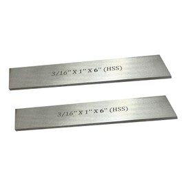 MachEl HSS Blades 3/16" x 1" x 6" for Lathe Parting and Cut-Off Tool Holders - Hardened and Precision Ground (Set of 2)