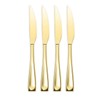 Oneida Moda Lux Set of 4 Steak Knives Brushed Gold