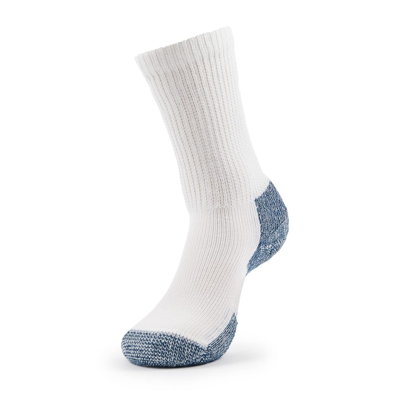 Thorlos Men s Crew 3 Pack Running Socks, White/Navy, X-Large