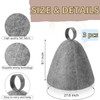 Jindizi 3 Pcs Wool Sauna Hat for Men & Women