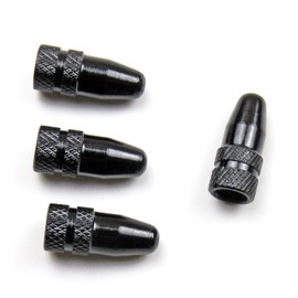 Aluminum Bike Presta Valve Caps Black for Bike Tire Valve Stem Covers Fit Presta/French Valves on MTB, Mountain Bike, Cycling Road Bike, Hybrid Bike, Bicycle (4 Pack)