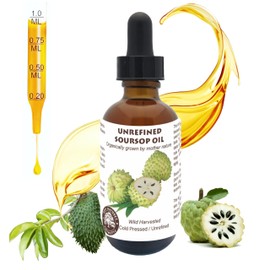 Best Nature's Cosmetics Virgin Soursop Graviola Guanabana Oil (Organic, Undiluted, Cold Pressed, Unrefined) 4 oz / 120 ml – Natural Moisturizer for Dry and Damaged Skin.