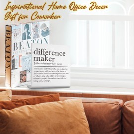 Difference Maker Office Decor Sign for Women Desk Thank You Gifts for Teacher Mentor Leader Coach Boss Manager Inspirational Desk Cubicle Décor Retirement Gift Difference Maker Desk Plaque-tzcc11