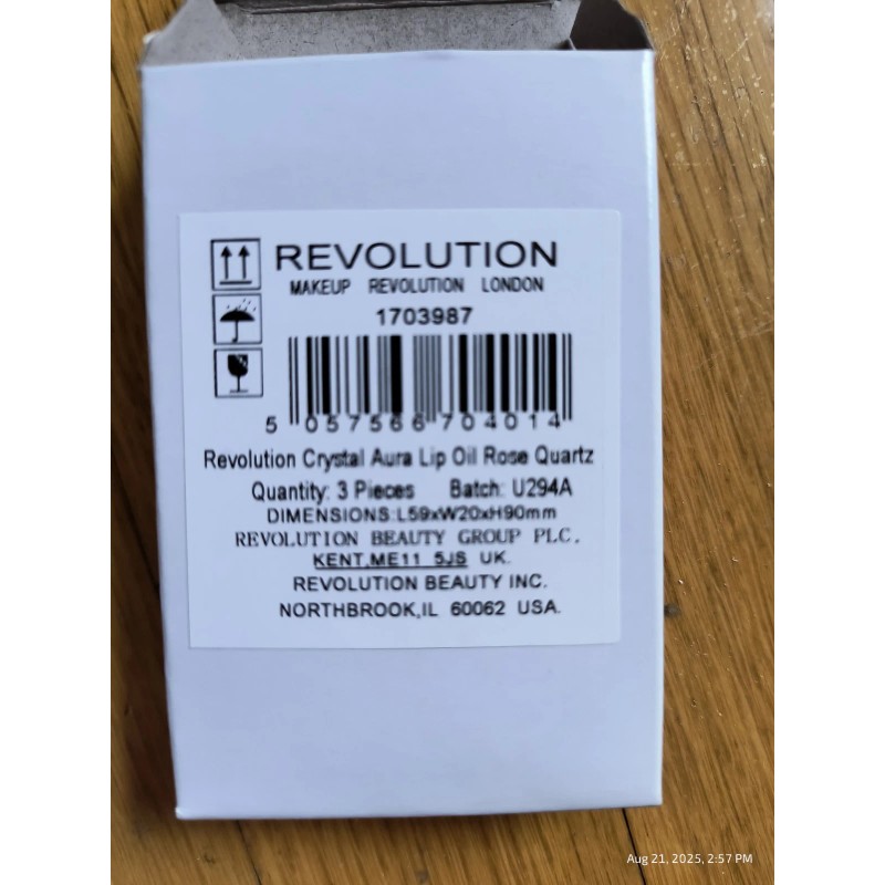 Revolution 3 Pack Revolution Makeup Crystal Aura Lip Oil Rose