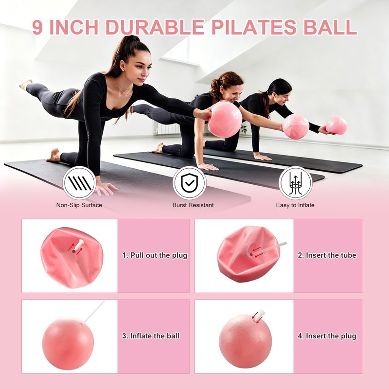 KANGFITER Bulk Pilates Kit with Pilates Ring Ball Bands for