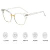 Fullwosing Glasses Womens Stylish Cat Eye Glasses Transparent White Frame