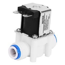 DC 24 V Solenoid Valve 3/8 Quick Connection NC Solenoid Water Valve Brass Normally Closed Inlet Water Solenoid Valve for Pure Water Machine Water Dispenser Washing Machine