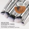 BEILI Travel Eye Makeup Brushes Set 8pcs Removable Double Sided