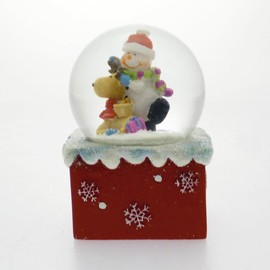 Leonardo Collection Snowman with Reindeer Snow Globe Waterball