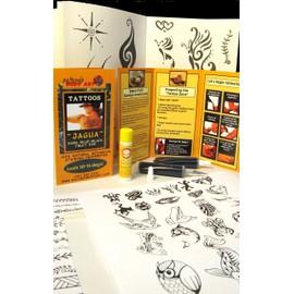 20 ml Jagua KitSupport Non-Profit(with 2-10ml tubes) Over 70 Designs Plus Transfer Paper - Use Like Henna