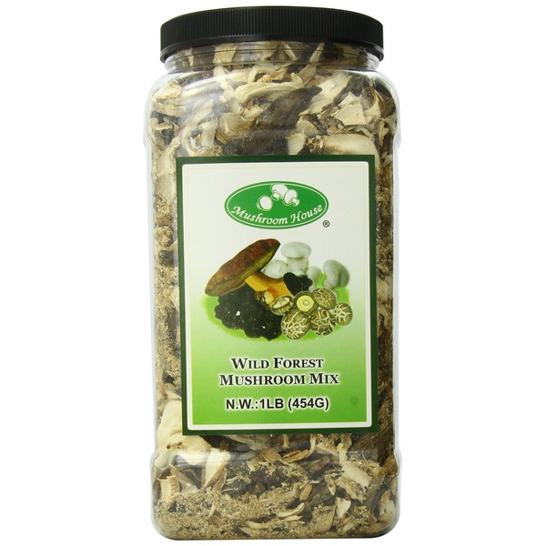 Mushroom House Premium Dried Mushroom Forest Blend, 1 Pound