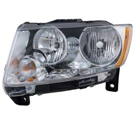 For 2011-2013 Grand Cherokee Front Left Headlight Amber & Clear Plastic V