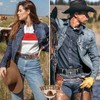 SANSTHS Cowboy Belt Western Belts for Men Women, Western Leather