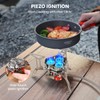 Portable Camping Stove with Propane Adapter - GEEKHOM 6800W Windproof
