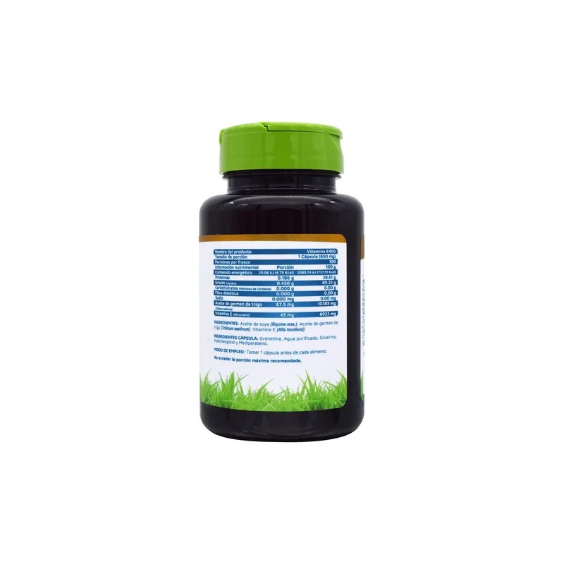 Vitamina E 400 100 Cápsulas Vidanat Sabor Sin sabor