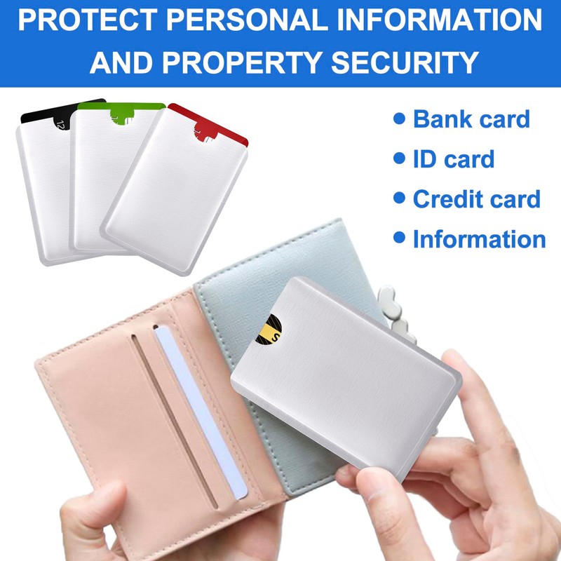 OIIKI 20PCS Silver RFID Blocking Sleeves, RFID Credit Card Holders,