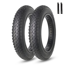 MOHEGIA Fat Tires 20 x 4.0 inch,Folding Electric Fat Bike Tires,Compatible Wide Mountain Snow Bicycle (2 Pack)