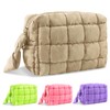 UIXIZQ Puffer Quilted Makeup Bag Cosmetic Bags,Puffy Travel Toiletry Pouch