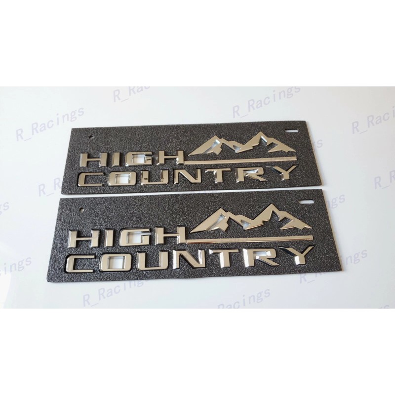 GM Auto 2PCS Front Fender Chrome High Country Emblems Badge