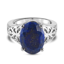 Shop LC Blue Lapis Lazuli Ring Openwork Celtic Vintage Stainless Steel Lapis Lazuli Rings for Women Statement Jewelry Size 9 Christmas Gifts for Women