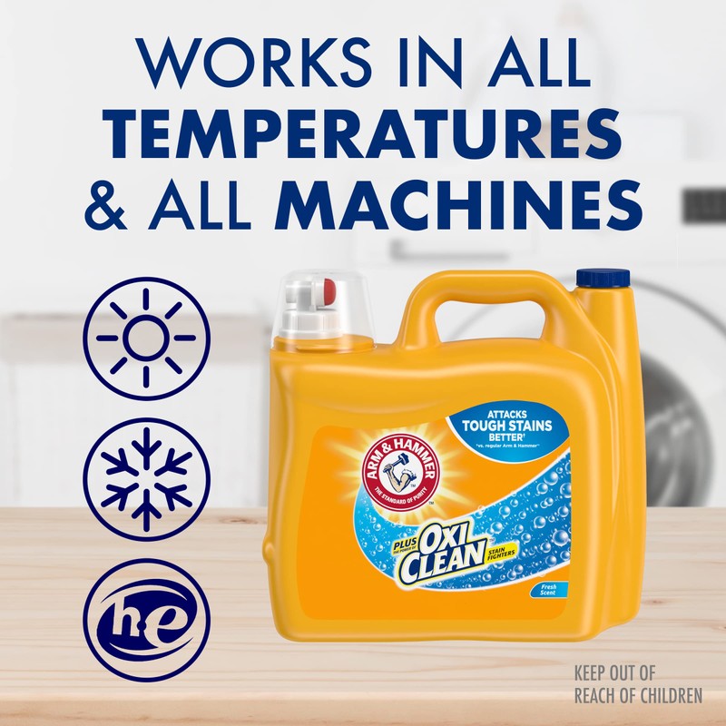 ARM & HAMMER Plus OxiClean Laundry Detergent, 5 in 1