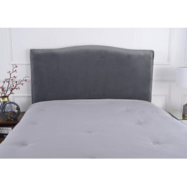WINS Bed Headboard Cover Bed Headboard Covers Stretch Velvet Headboard Protective Cover Protector Headboard Cover Dustproof Anthracite