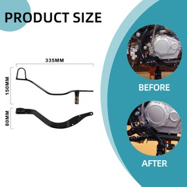 BAOUFF Brake Pedal Lever for Hawk 250,Iron Dirt Bike Motorcycle Foot Brake Lever for Hawk 250cc(Not Fit Hawk 250 DLX EFI/Hawk 250 DLX)