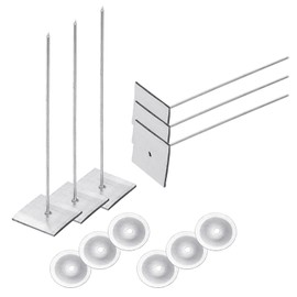 PATIKIL 100mm Self Stick Insulation Pins, 100Sets 0.95in Washers Aluminum Insulation Hangers Cap Round Washers for Foam Board Wall Floor Ceiling