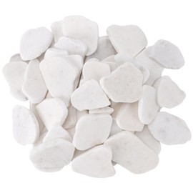 SINJEUN 50 PCS White Rocks for Painting, 1"-3" Flat Painting Rocks, Paintable Rock for Arts and Craft DIY Decoration