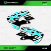 Factory EFX White & Cyan Shift Racing Graphics Kit fits