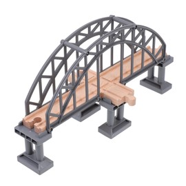 Gogogmee Train Bridge Railway Accessories for Wooden Railway Ideal Gift Idea for Grey Cross Bridge Perfect for Creative Game Worlds